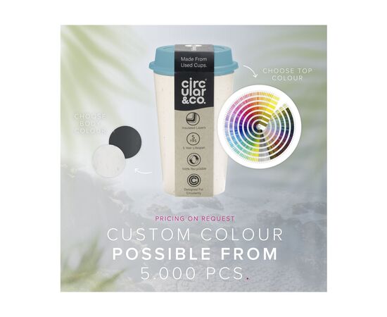 Circular&Co Recycled Now Cup 340 ml coffee cup Blue - Circular and co W12615