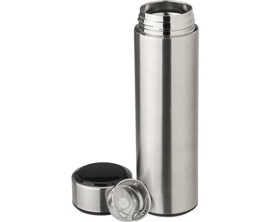 Roestvrijstalen thermosfles (450 ml) met LED Fatima Zwart -  427380.001