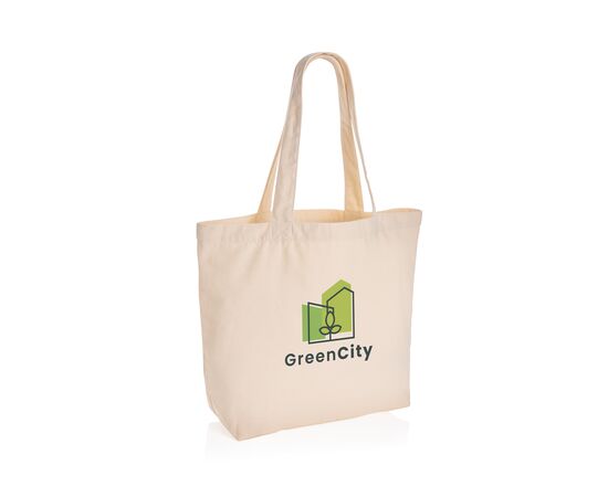 Impact Aware™ re-canvas shopper met vakje 240gsm ongeverfd Gebroken wit - XD Collection P762.960