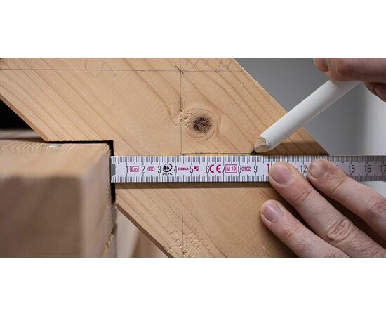 Wooden Stabila foldable ruler Jessica White -  25649.002