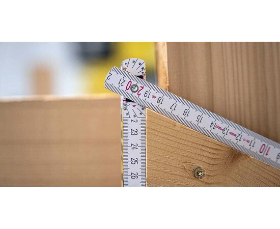Wooden Stabila foldable ruler Jessica White -  25649.002