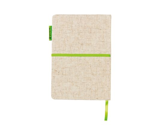 Carnet A5 à couverture en jute Vert, Vert - XD Collection P773.943
