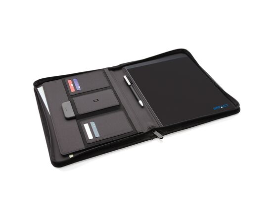 Impact AWARE™ RPET A4 Portfolio mit Reißverschluss Schwarz - XD Xclusive P774.161