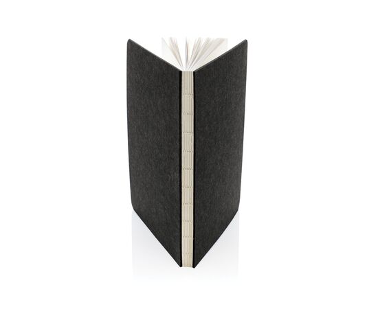 Phrase GRS certified recycled felt A5 notebook Black - XD Collection P774.521