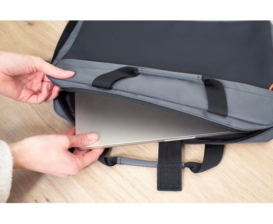 500D Zweifarbige Laptoptasche Seren Grau -  1041617.003