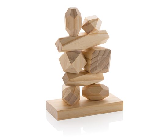 Ukiyo Crios wooden balancing rocks in pouch Brown - Ukiyo P940.299