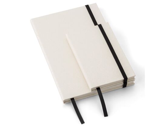 Carnet A5 en carton recyclé Hudson Noir, Blanc -  1042028.040