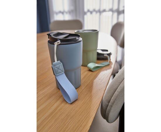 Stainless steel double walled mug Louisa Black -  1096714.001