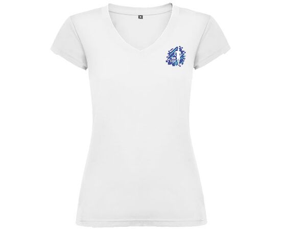 Victoria short sleeve women's v-neck t-shirt White - Roly R66461Z3