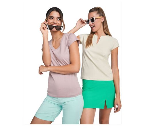 Victoria short sleeve women's v-neck t-shirt White - Roly R66461Z2