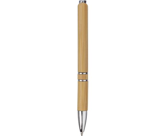 Stylo bille en bambou et plastique Deborah Brun -  1171445.011.Zwartschrijvend