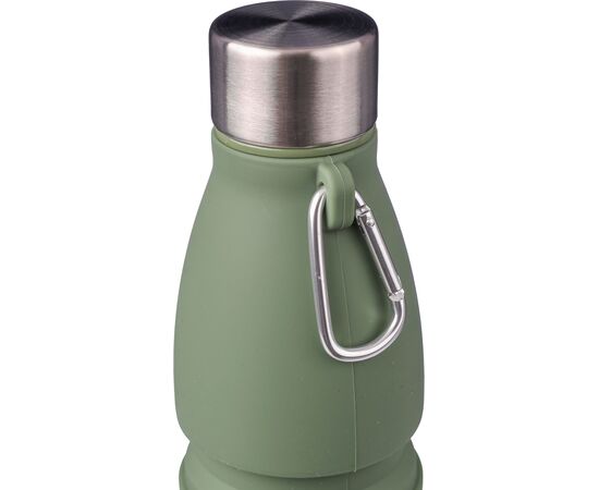 Gourde pliable de 550 ml en silicone Erin Noir -  1172250.001