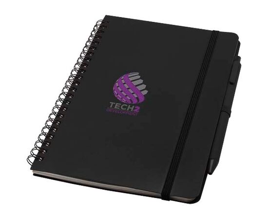 Thalaasa A5 Hardcover Notizbuch mit Kugelschreiber (schwarze Mine) Schwarz - Unbranded 10790190