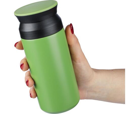 Roestvrijstalen dubbelwandige drinkmok (350 ml) Gwen Zwart -  1172317.001