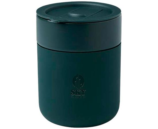 Java 330 ml ceramic tumbler with silicone wrap and plastic lid Green - Unbranded 10080861