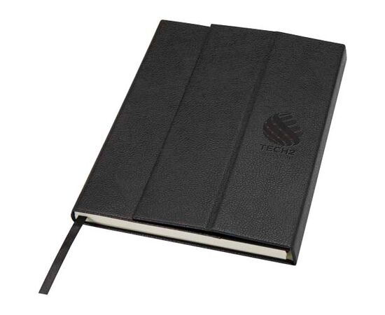 Alejandra A5 Hardcover Notizbuch aus recyceltem Leder Schwarz - Marksman 10792090