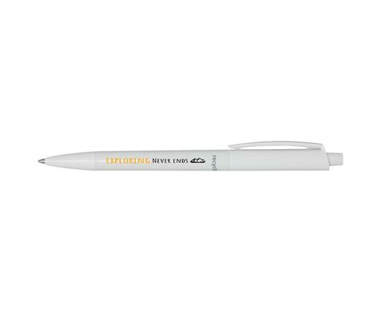 Martha balpen van gerecycled plastic (zwarte inkt) Wit - Marksman 10792901