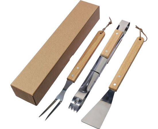 Grill-Set aus Edelstahl Kaitlyn Braun -  1172423.011