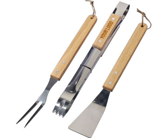 Grill-Set aus Edelstahl Kaitlyn Braun -  1172423.011