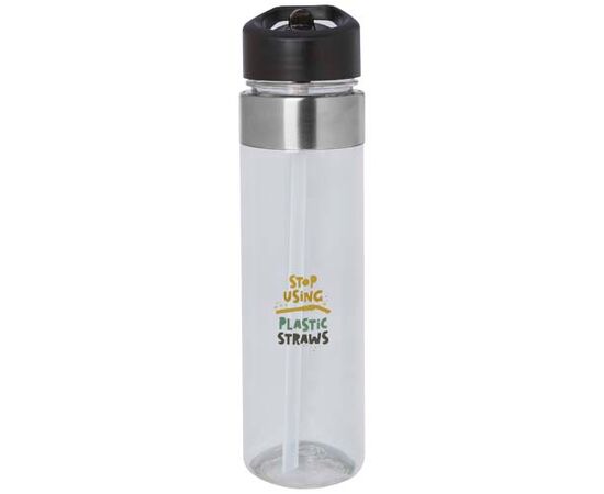 Dylan 650 ml Tritan water bottle with flip spout lid Transparent - Unbranded 10082401