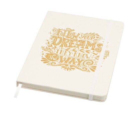 Carnet A5 recyclé Bass ligné à couverture rigide Blanc - Unbranded 10736501