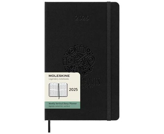 Moleskine Hardcover 12 Monate Wochenkalender L vertikal Schwarz - Moleskine 10793790