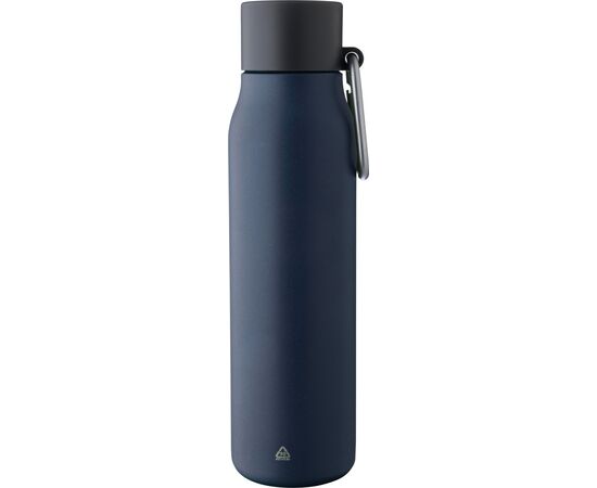 Doppelwandige Trinkflasche aus recyceltem Edelstahl (600 ml) Cassian Weiß -  1202790.002