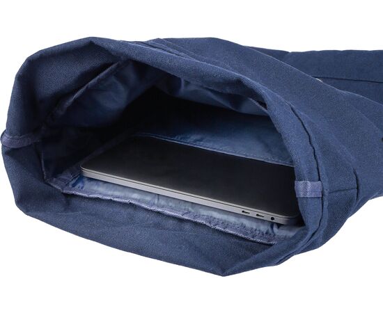 Sac à dos porte-ordinateur en polycoton 330 g/m2 Thaddeux Bleu -  1204072.005