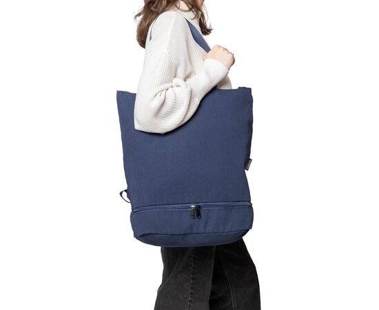 Sac à dos porte-ordinateur en polycoton 330 g/m2 Osric Bleu -  1204074.005
