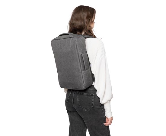 rPET (300D) Polyester Laptop-Rucksack Eulalia Schwarz -  1202789.001