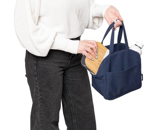 Sac isotherme en polycoton recyclé Elowen Bleu -  1204071.005