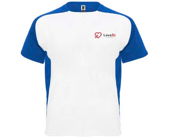 Bugatti short sleeve kids sports t-shirt White, Royal blue - Roly K63998QD