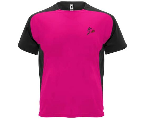 Bugatti unisex sportshirt met korte mouwen Fuchsia, Zwart - Roly R63999C4