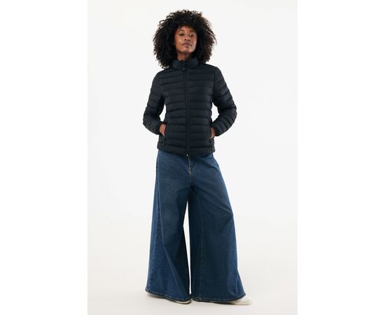 IQONIQ Maiko Damen Steppjacke aus recyceltem Polyester Schwarz - iqoniq T4703.001.L
