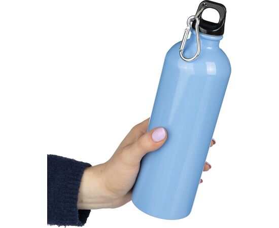 Gerecyclede roestvrijstalen enkelwandige fles (750 ml) Emeric Zwart -  1204263.001