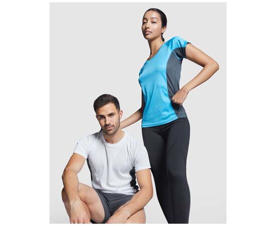 T-shirt de sport Shanghai à manches courtes pour femme Rouge, Dark Lead - Roly R66489H2