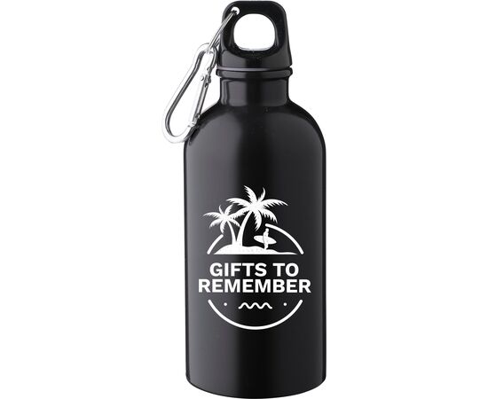 Recycled stainless steel single walled bottle (400 ml) Sable Black -  1204264.001