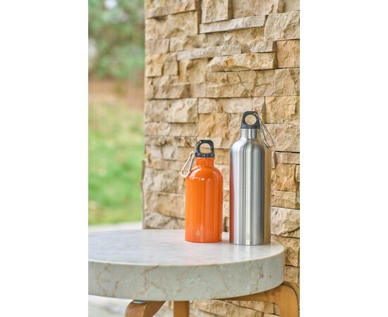 Recycled stainless steel single walled bottle (400 ml) Sable Black -  1204264.001