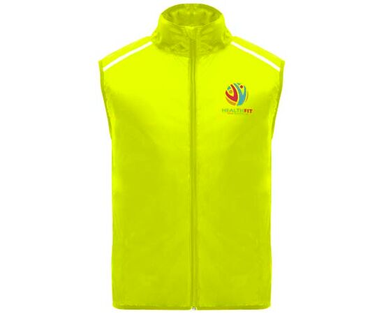 Jannu lichte unisex hardloopbodywarmer Fluor yellow - Roly R66841C3