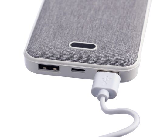 Recycelte ABS-Powerbank Tovi Weiß -  1266574.002