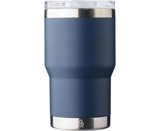 Gerecyclede roestvrijstalen dubbelwandige to go mok (350 ml) Ayen Zwart -  1267375.001