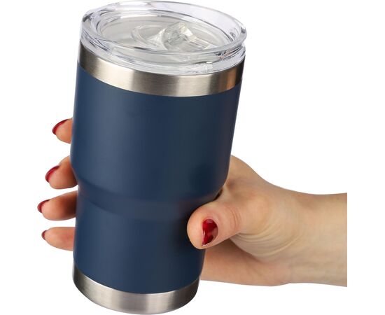 Recycelter Edelstahl-Reisebecher (350 ml) Ayen Grau -  1267375.003