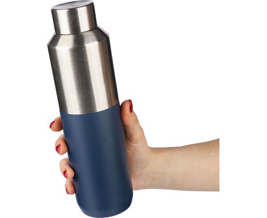 Gerecyclede roestvrijstalen dubbelwandige drinkfles (600 ml) Esen Zwart -  1267376.001