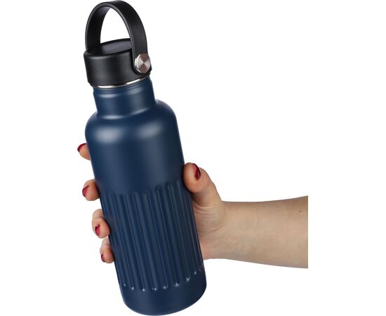 Gerecyclede roestvrijstalen dubbelwandige drinkfles (500 ml) Lior Zwart -  1267379.001