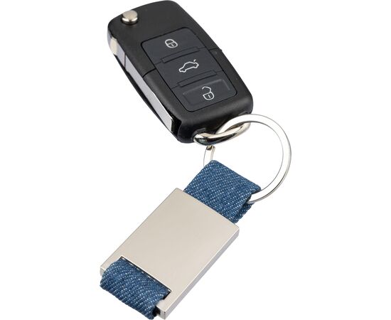Porte-clés en denim Ori Bleu -  1267538.005