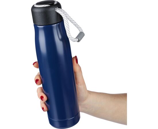 Gerecyclede roestvrijstalen dubbelwandige drinkfles (500 ml) Solene Zwart -  1267777.001