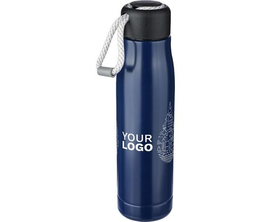 Gerecyclede roestvrijstalen dubbelwandige drinkfles (500 ml) Solene Zwart -  1267777.001