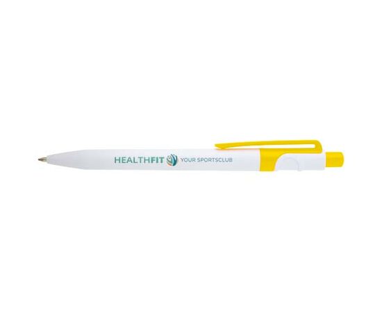 Unica recycled plastic ballpoint pen (black ink) Yellow - Unbranded 10796611