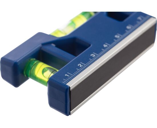 Gerecycled ABS sleutelhanger met waterpas Indira Zwart -  1267826.001
