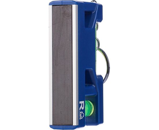 Gerecycled ABS sleutelhanger met waterpas Indira Zwart -  1267826.001